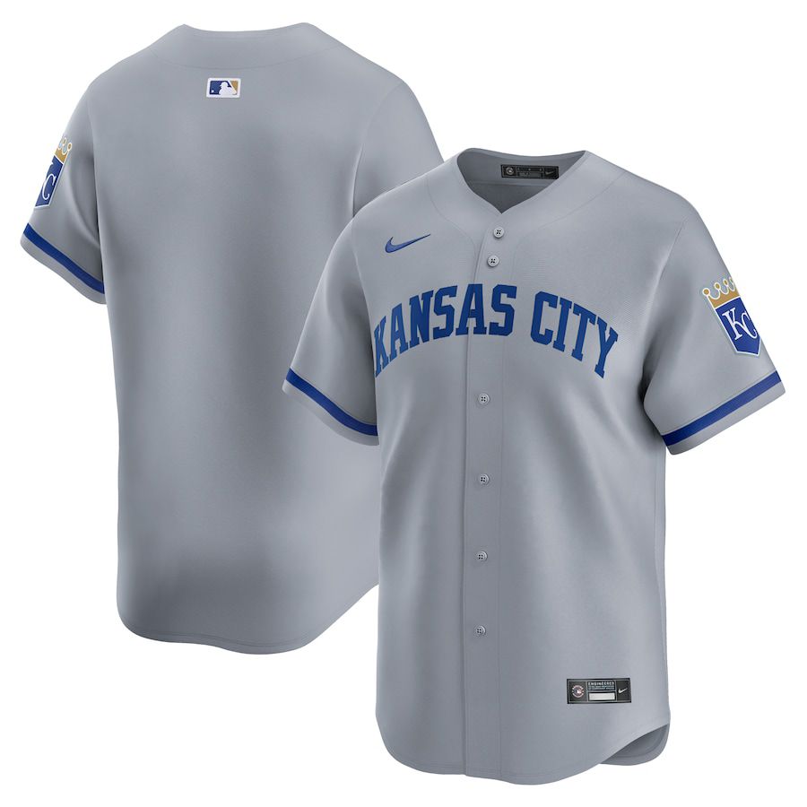 Men Kansas City Royals Nike Gray Away Limited MLB Jersey